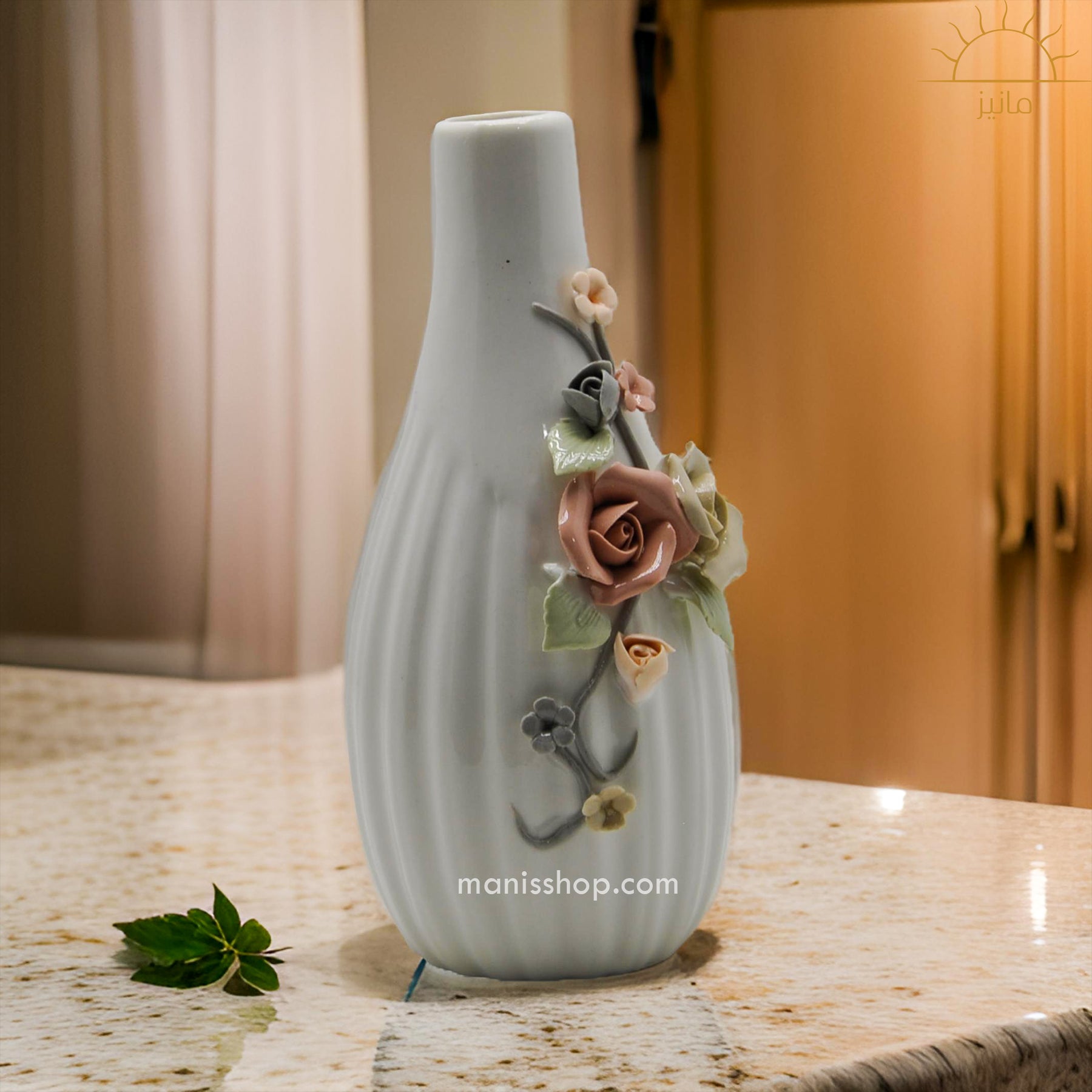 Embellished Floral Vase