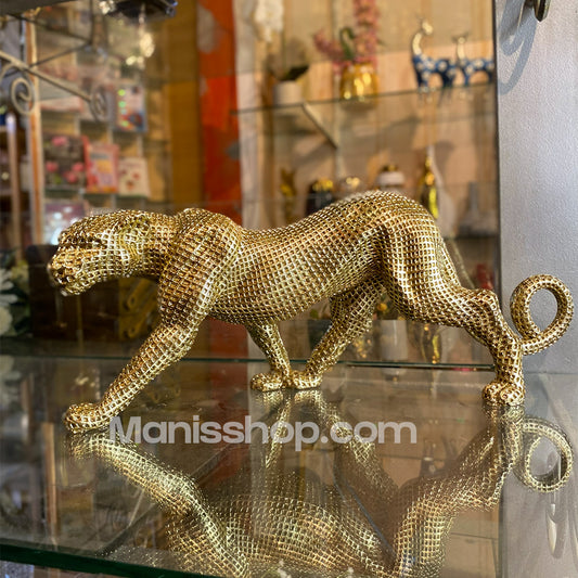 Golden Leopard Statue