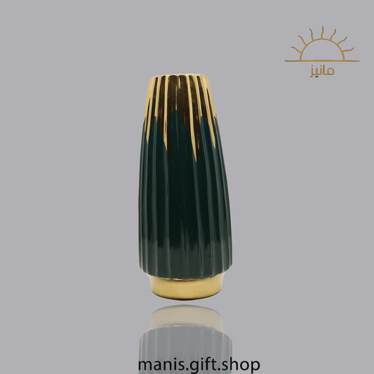 Green Golden Neck Vase