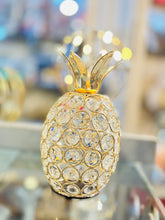 Golden Metal Pineapple With Crystal Beads