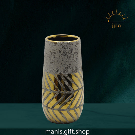 Interior Golden-Grey  Abstract Vase