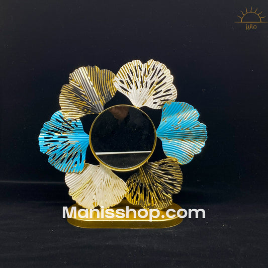 Metal Floral Stand With Mirror