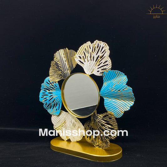 Metal Floral Stand With Mirror