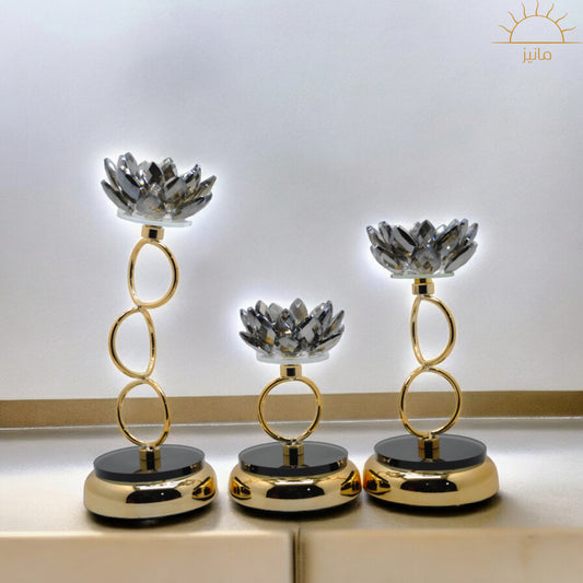 3p Crystal Lotus Flower Candle