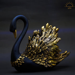 Golden Black Ducks Statue set