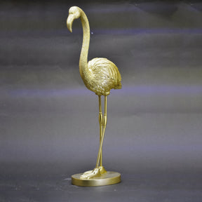 GOLDEN FLAMINGO STATUES