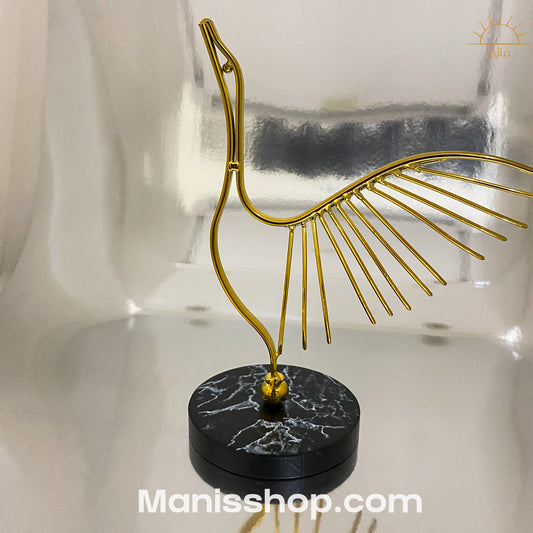 Bird Asbstract With Wooden Base