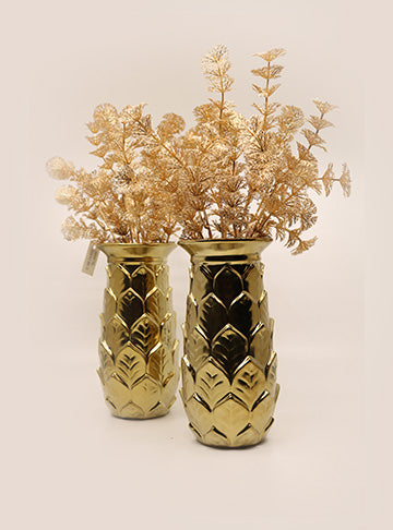 Golden Leaf Vase