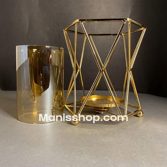 Hexagonal Glass Candle Stand