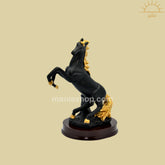 Black Resin Horse Statue