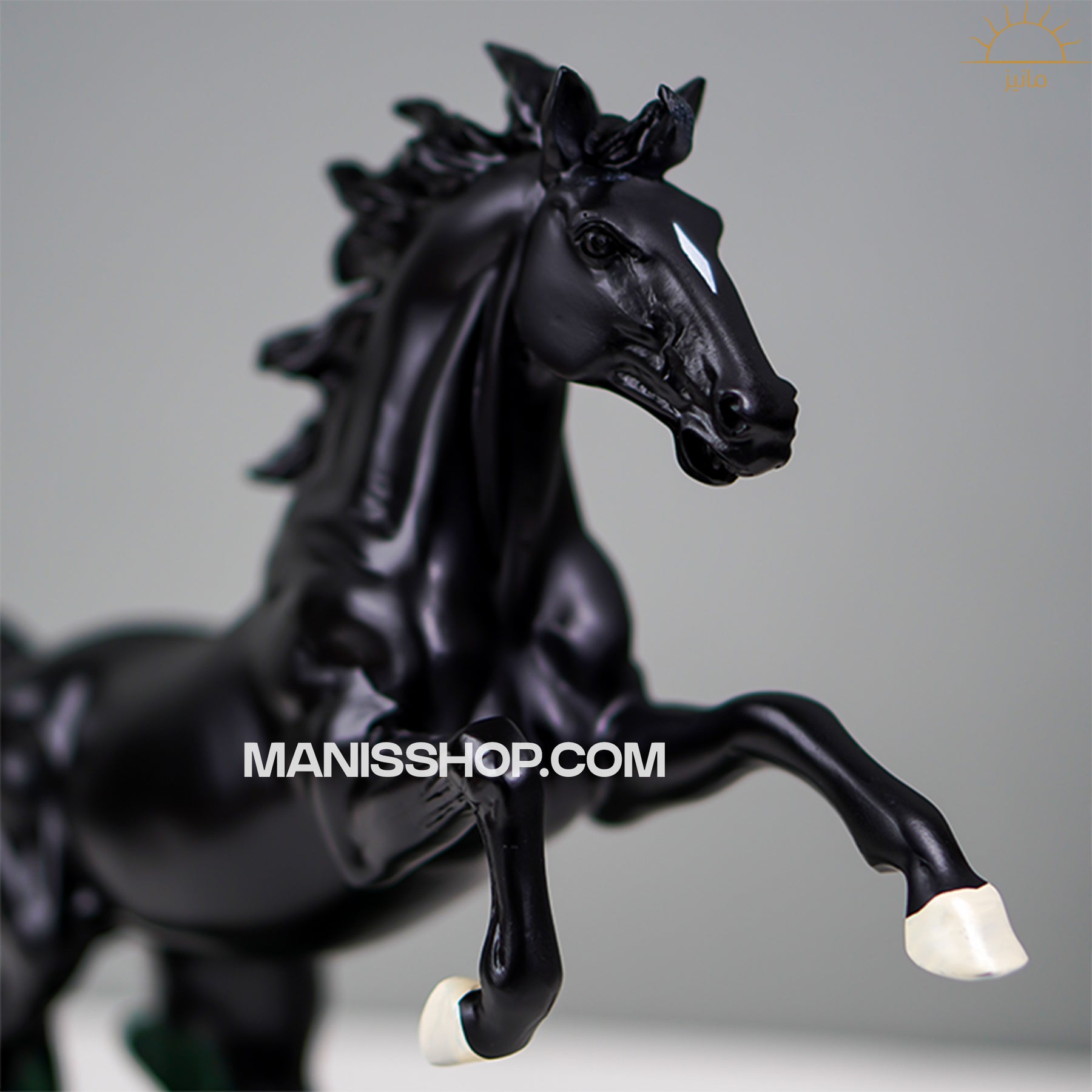 Glossy Rearing Horse Statue