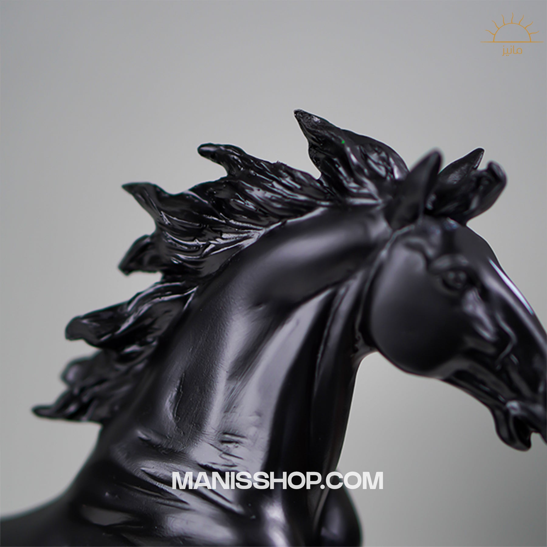 Glossy Rearing Horse Statue