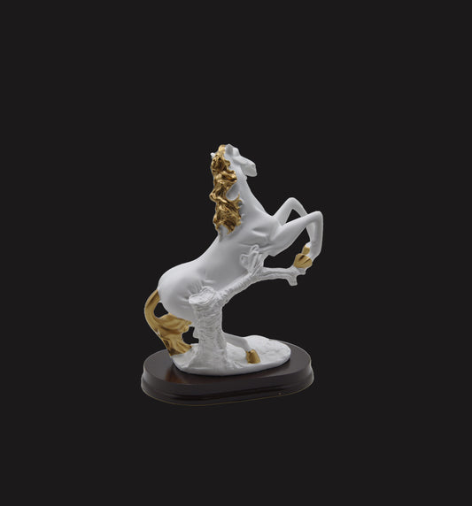 White Resin Horse