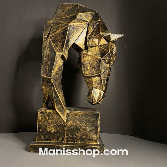 Diamond Cut Horse Statue ( Pakistan Made)