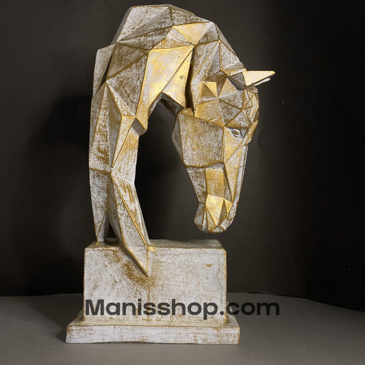 Diamond Cut Horse Statue ( Pakistan Made)