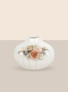 Mini Ceramic White Small Floral Vases