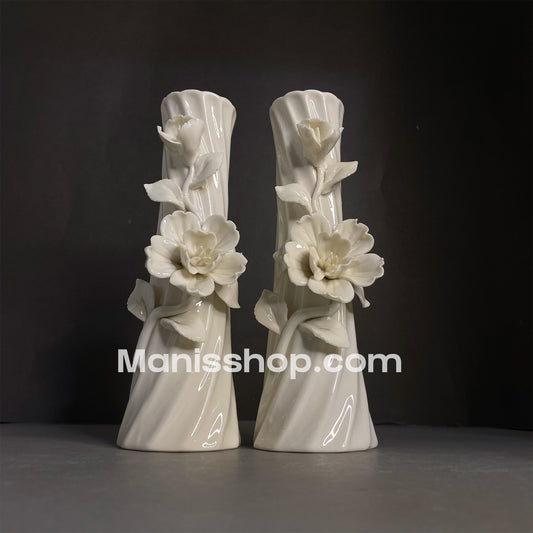 Floral Vase With White Flower (Single)